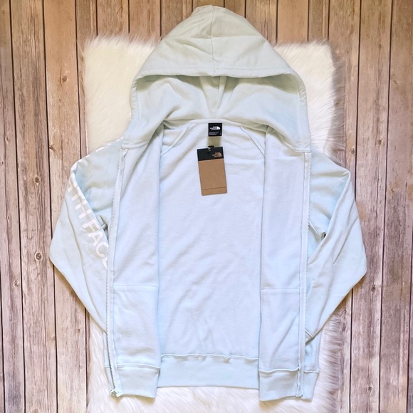 The North Face Women’s Logo Half Dome Full Zip Hoodie In Ice Blue - Picture 3 of 7